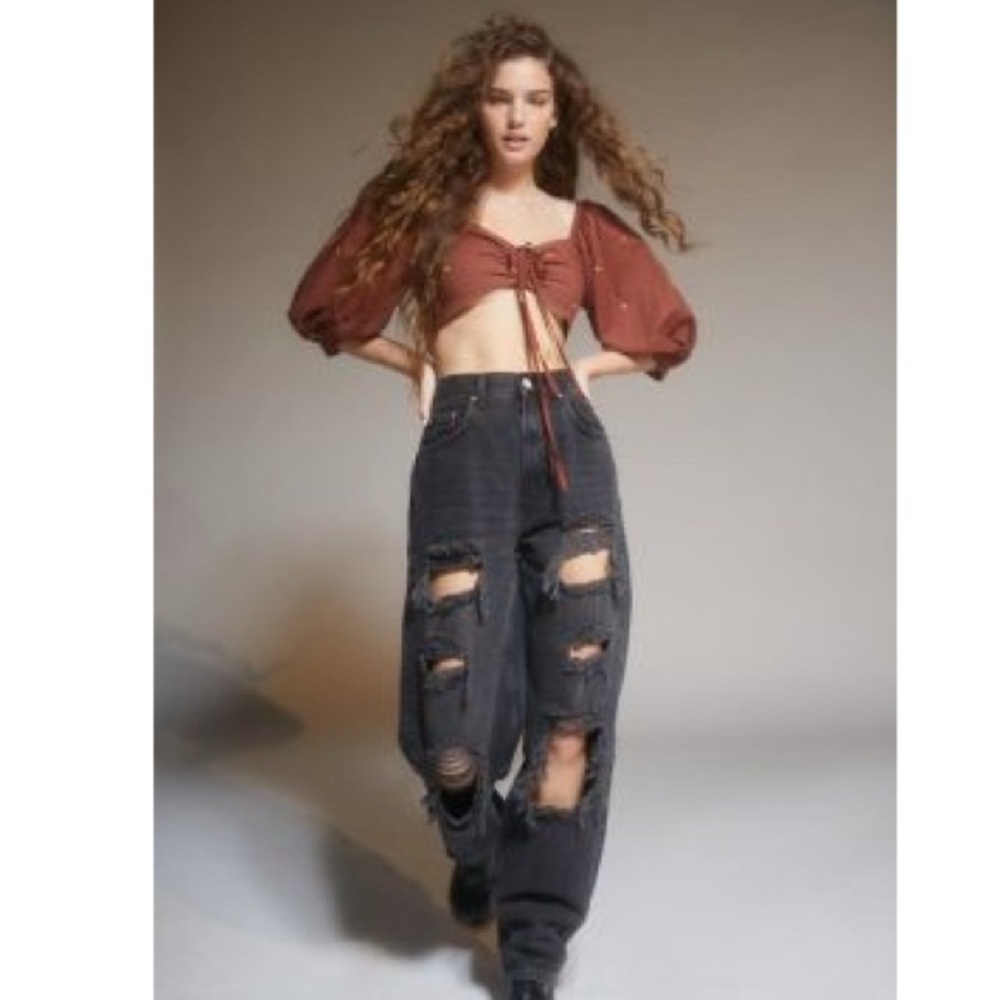 BDG Distressed Black Jeans, Sz 34